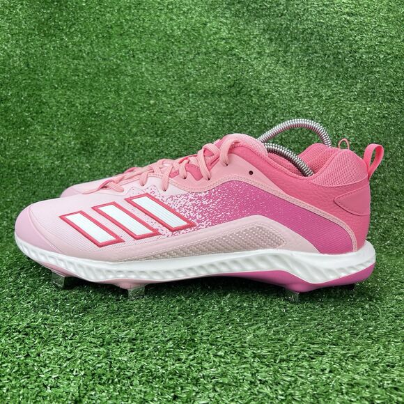 Adidas Icon Bounce 6 Baseball Cleats Men's 13.5 Mother’s Day Pink GZ0443 Metal - Picture 8 of 17